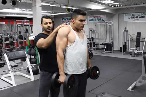 Dumbbell shrug